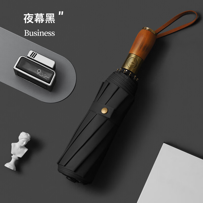 美度(MAYDU)三折全自动商务晴雨伞防晒防紫外线女晴雨两用太阳伞M3396蓝色高清大图