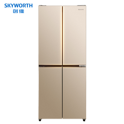创维(SKYWORTH) D39H 395升 十字多门冰箱 对开门四门大容量节能电冰箱(润金)