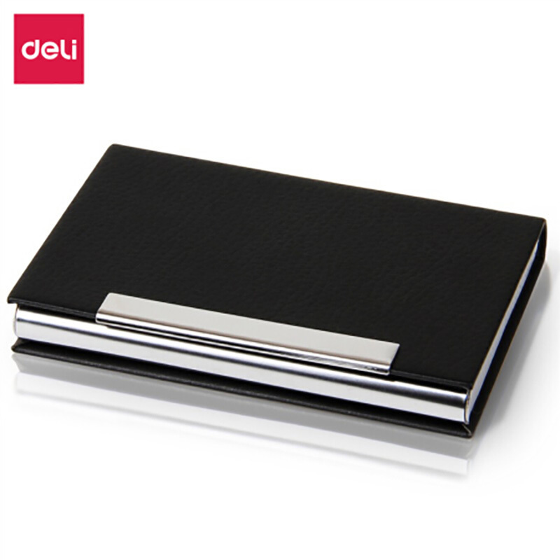 得力(deli)7628便携商务名片盒 颜色随机[2个装]