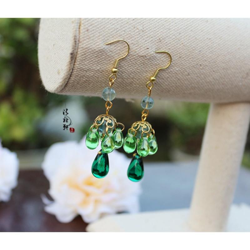 原创手工耳环古典复古耳坠汉服旗袍配饰古代古装饰品送女朋友老婆生日