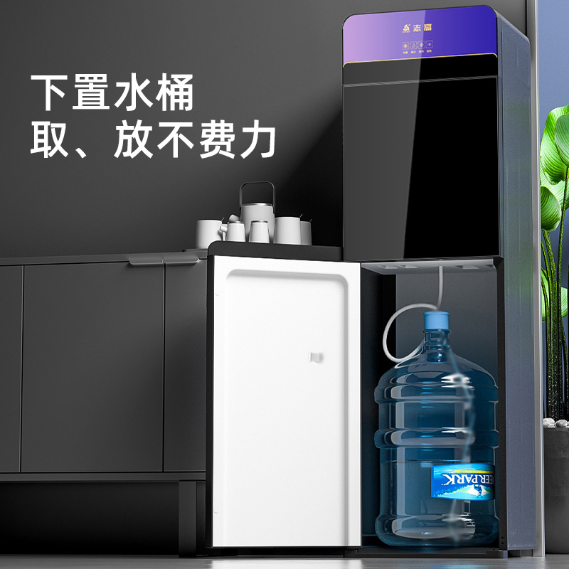 志高 (CHIGO) 饮水机下置水桶立式冷热家用制冷制热全自动智能冰热两用新款 罗兰紫 温热