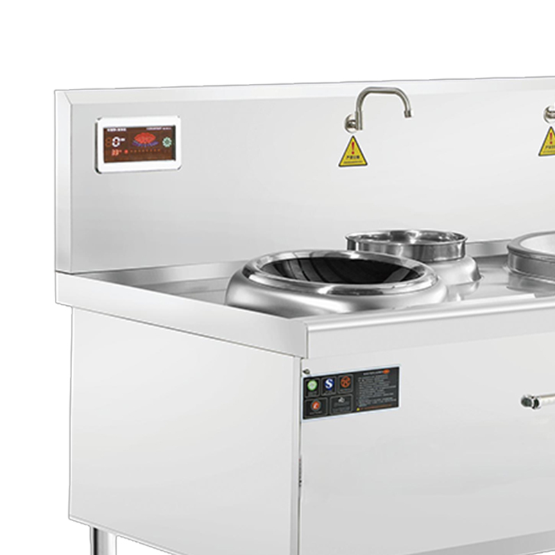 疆途者 商用电磁灶电炒灶双头大锅灶一大一小15kw+30kw SJTZ-1RH-8012高清大图