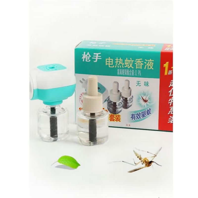 枪 手 电热蚊香补充液无味直插电式驱蚊灭蚊水45ml/盒高清大图