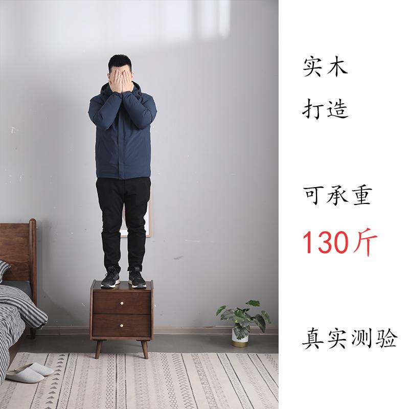 森美人全实木床头柜简约现代卧室小型迷你储物柜时尚两抽纯实木北欧高清大图