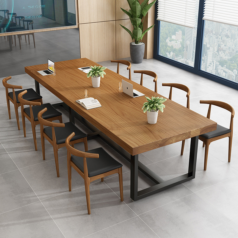 蒙卡森moncassen实木大板桌会议桌餐桌洽谈桌休闲桌书桌张30010075