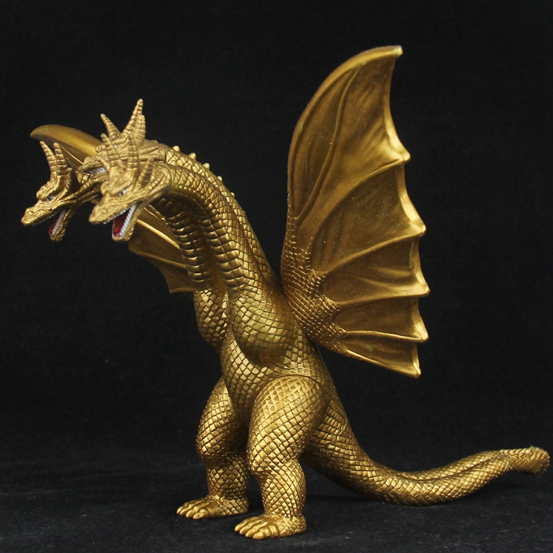 红莲哥斯拉2怪兽 大号三头龙基多拉可动手办模型软胶恐 【小号站姿三