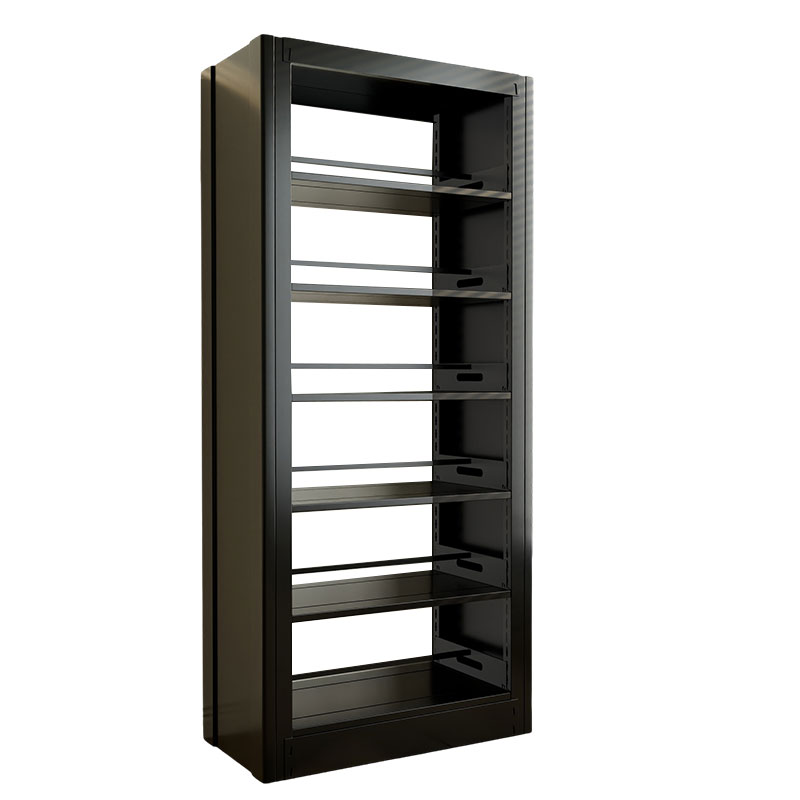 臻远ZY4072616 钢制书架资料架 双面6层一列一组黑色 1000*450*2000mm