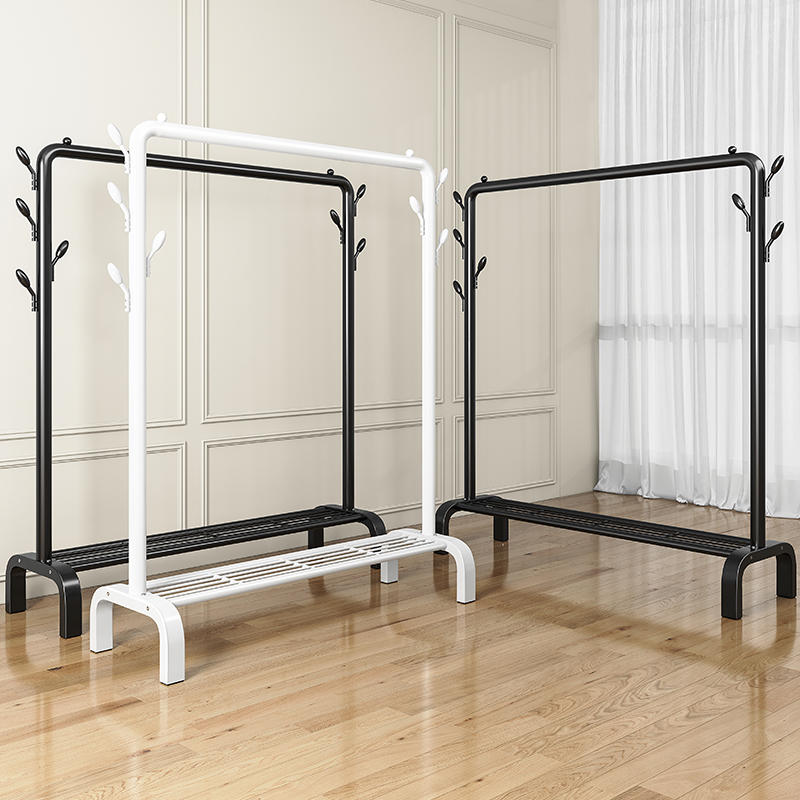 [补贴10%]简易晾衣架落地折叠阳台晒衣服架子家用卧室家用晾衣杆折叠挂衣架高清大图