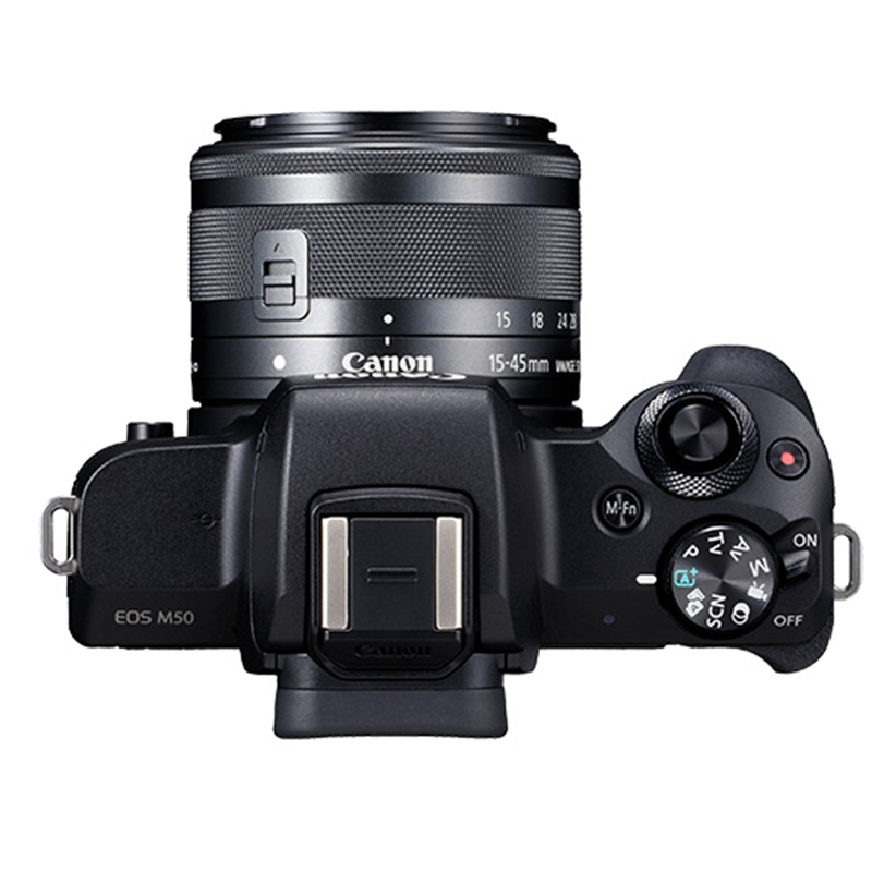 佳能(Canon)EOS M50黑色(15-45mm+ 55-200mm)黑色色数码微单双套高清大图