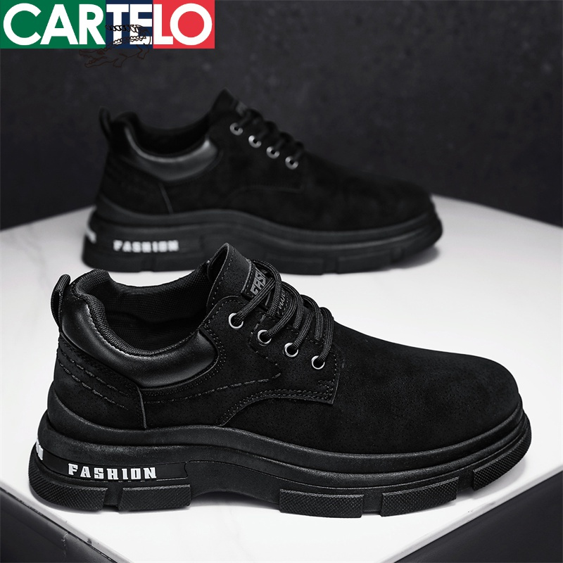 线下专柜同款卡帝乐鳄鱼cartelo新款时尚低帮马丁鞋工装鞋休闲鞋男鞋