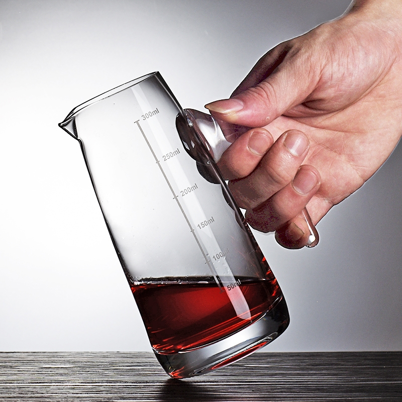 法耐(FANAI)加厚玻璃白酒分酒器酒壶家用小号扎壶洋酒红酒醒酒器饭店用500ml_直身款500ml带刻度