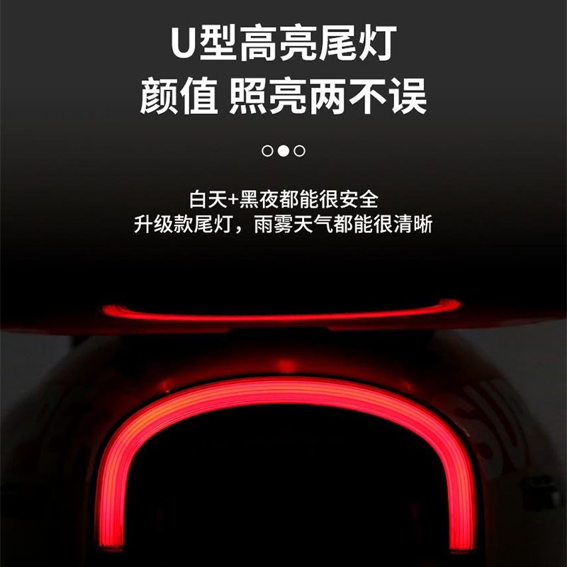 派乐/Palla电动车 BQ1 成人代步48V20Ah锂电池 高颜值电动自行车 本彩米白/幽石绿/满江红