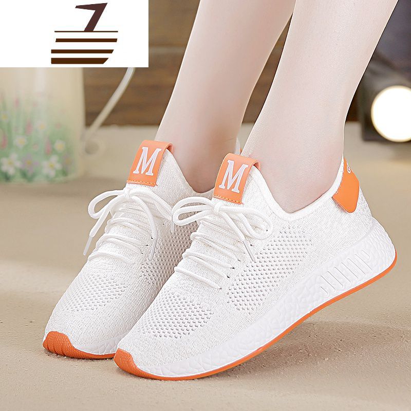 尗卡网眼运动鞋女鞋韩版百搭透气网面跑步球鞋初中学生大童旅游鞋休闲