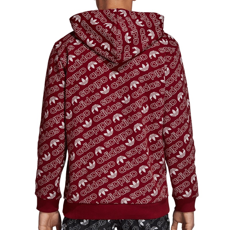 阿迪达斯(adidas)三叶草MONOGRAM舒适男士连帽运动夹克外套DH4783