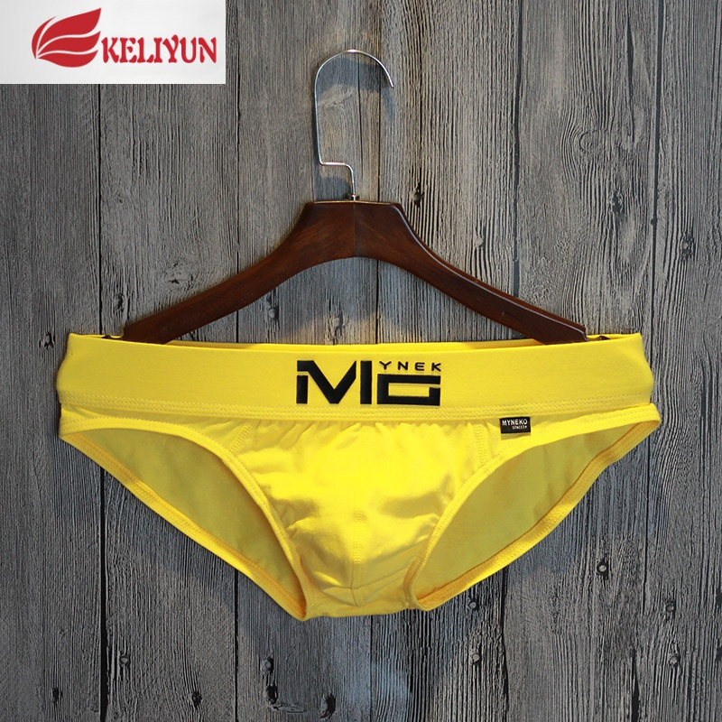 可莉允男士内裤男三角裤棉低腰性感激凸潮流个性男生裤头紧身裤衩时尚