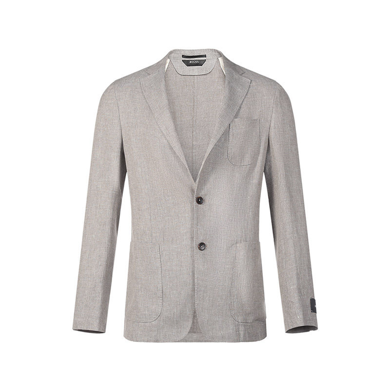杰尼亚zzegna男士莱赛尔亚麻西服上衣外套3427231xnpg0