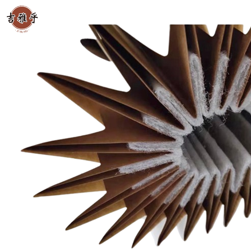 吉雅乎 风琴式过滤纸 V型油漆过滤纸 烤漆房漆雾过滤纸 夹棉1*10*60mm /套高清大图