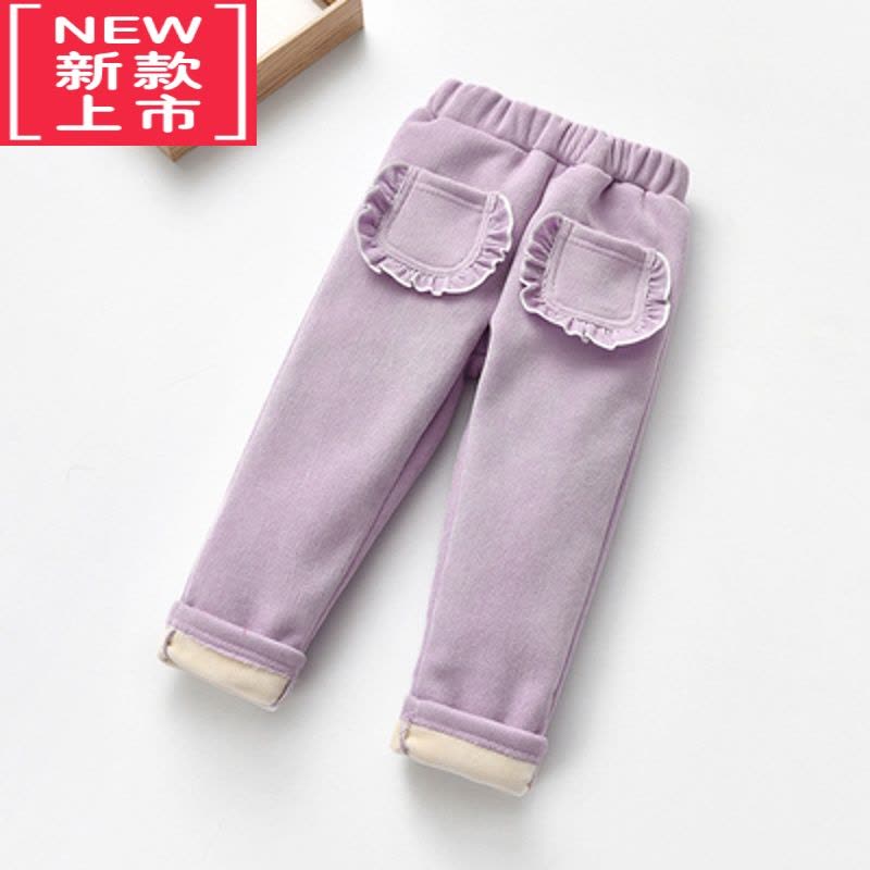 可莉允女童秋冬款裤子幼童加绒加厚保暖一体绒中小童休闲外穿灯芯绒长裤保暖裤图片