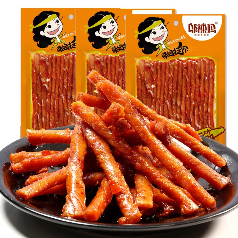 邬辣妈酒鬼豆筋70g*8包香辣味好吃的休闲零食辣条小吃豆干/豆制品零食高清大图