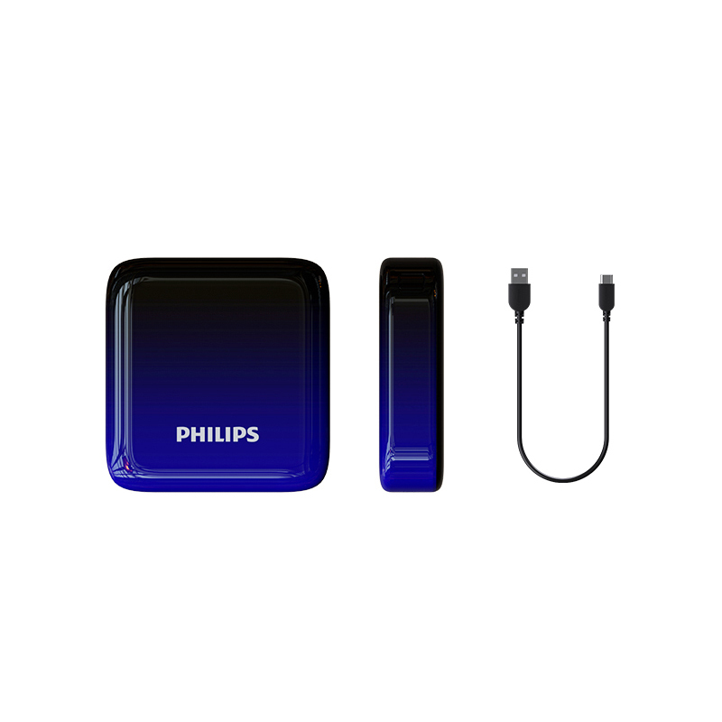 飞利浦 水墨系列快充移动电源DLP2115B/93蓝黑
