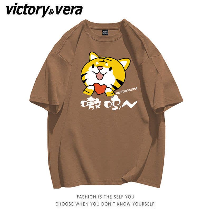 VICTORYVERA短袖女韩版ins夏季新款百搭T恤宽松bf风学生印花上衣图片