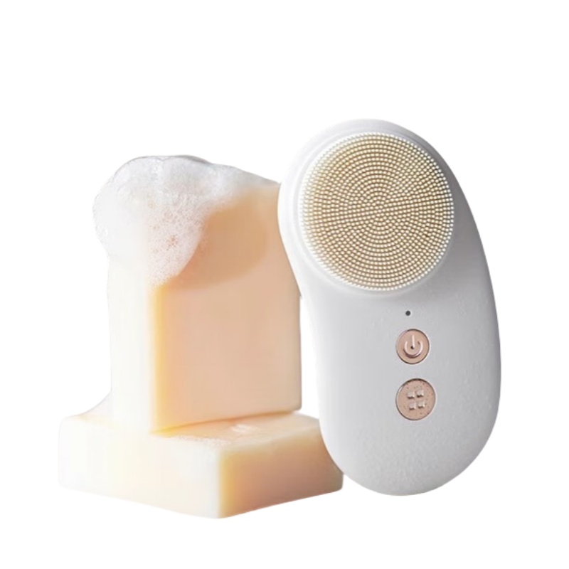 歐萊克 OLK- JMY03(腰果洁面刷 白+玫瑰金JMC00102) 洁面仪电动洗脸仪器按摩毛孔清洁充电式家用