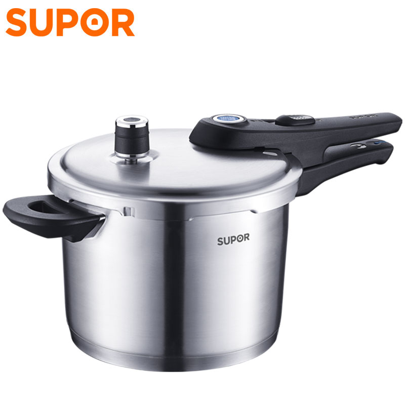 苏泊尔(SUPOR)蓝眼不锈钢压力锅高压锅快锅煲汤YW24L1 24cm 电磁炉燃气灶通用高清大图