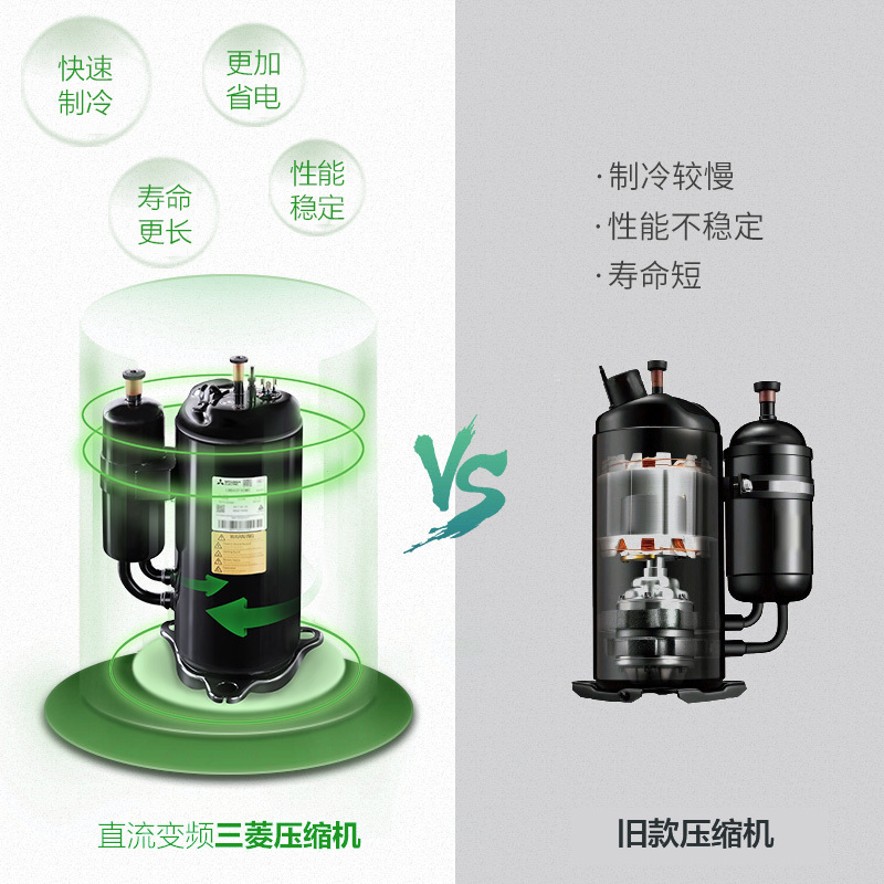 志高(CHIGO) 1.5匹冷暖变频嵌入式隐藏挂机风管机一拖一 家用中央空调卡机 中央空风管机