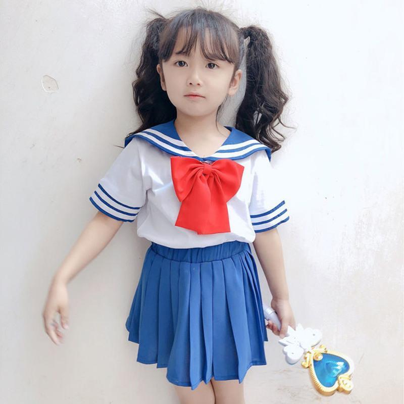 美少女战士女童套装裙夏季水冰月儿童两件套裙子幼儿园宝宝演出服蓝色