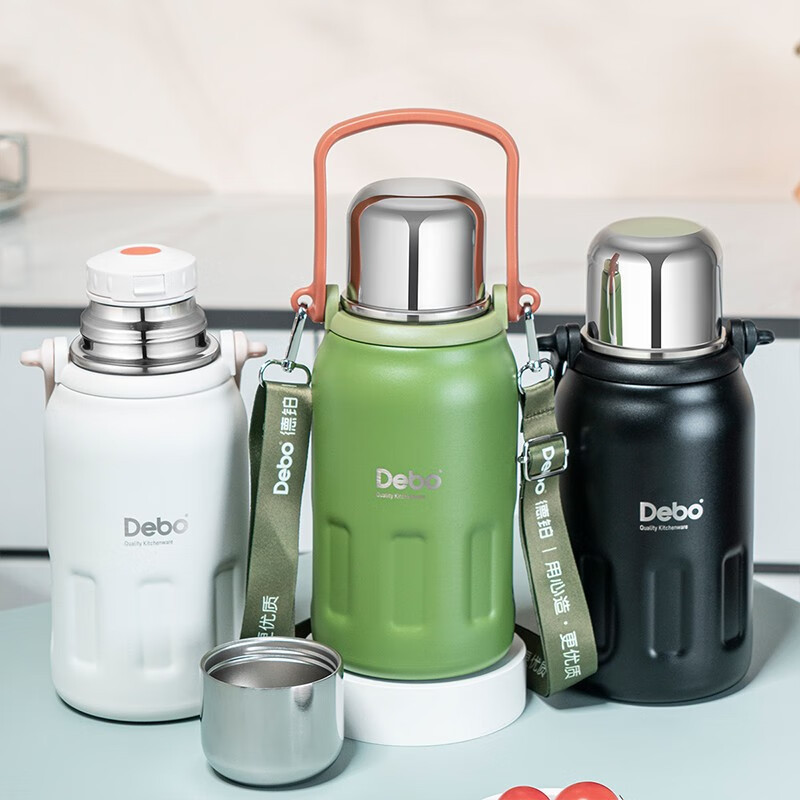 德铂(Debo)钛享316不锈钢保温壶保温杯便携水壶900ml DEP-DS386