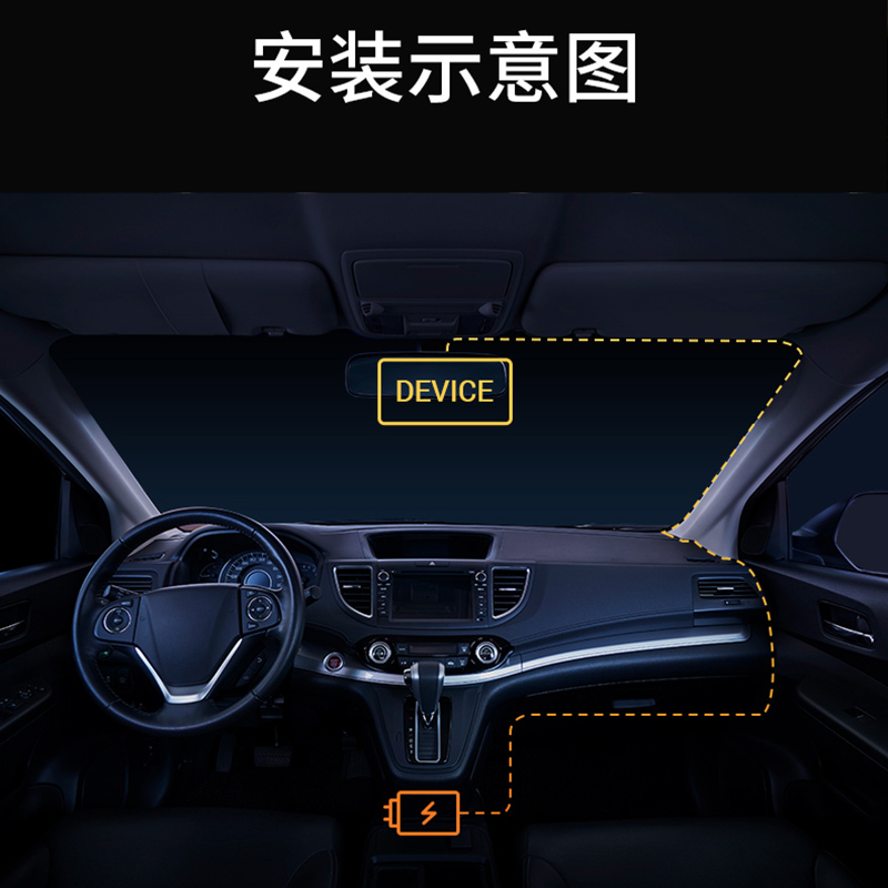 360行车记录仪K380官方标配+128G卡+降压线套装 高清夜视无线免安装汽车载迷你隐藏全景语音声控一体机停车监控