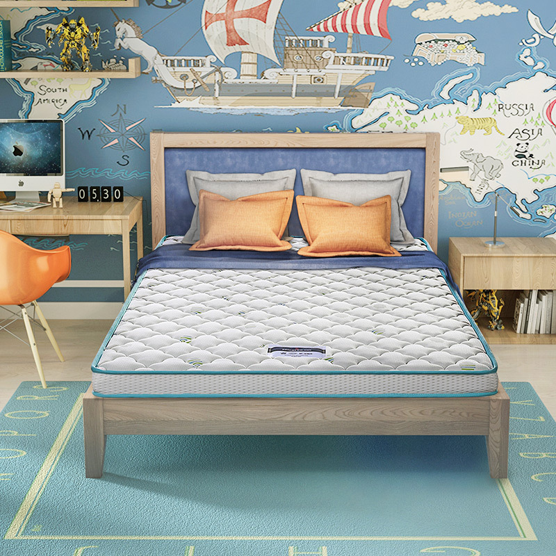 慕思儿童床垫 天然棕垫椰棕儿童床垫进口乳胶床垫1.5米席梦思薄垫