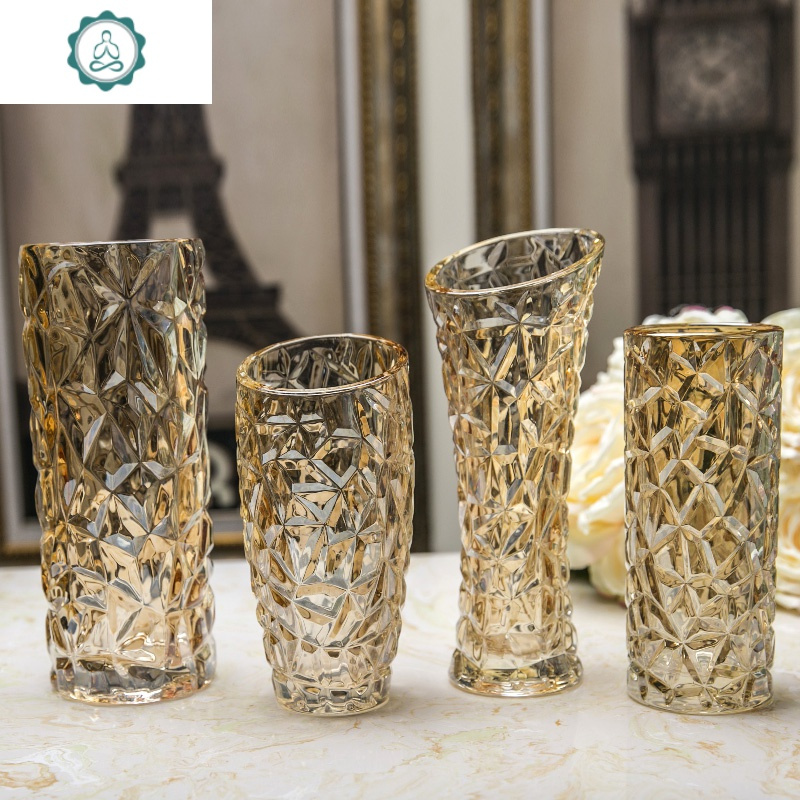 新古典欧式金色水晶玻璃花瓶创意玻璃花器插花客厅摆件装饰封后金色岩石直筒 30cm 图片 高清实拍大图 苏宁易购 新古典欧式金色水晶玻璃花瓶创意玻璃花器插花客厅摆件装饰封后金色岩石直筒 30cm 图片 高清实拍大图 苏宁易购