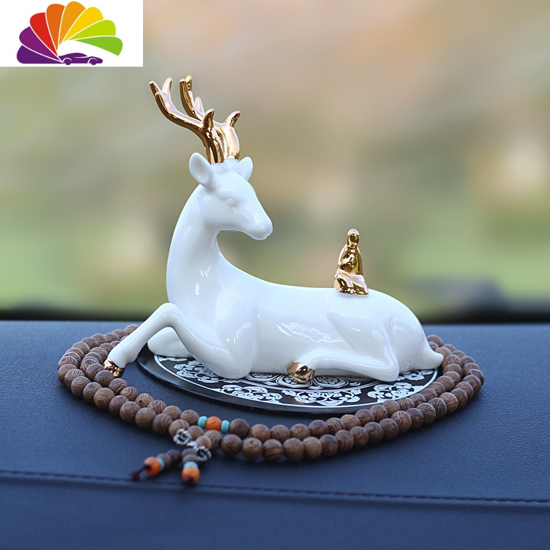 舒适主义车载摆件汽车内饰品一鹿平安车饰创意个性男车上装饰用品大全