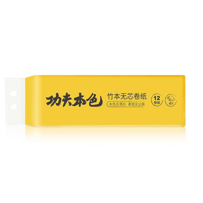 植护 卷纸 功夫本色系列 70g*12粒 本色无芯卷纸