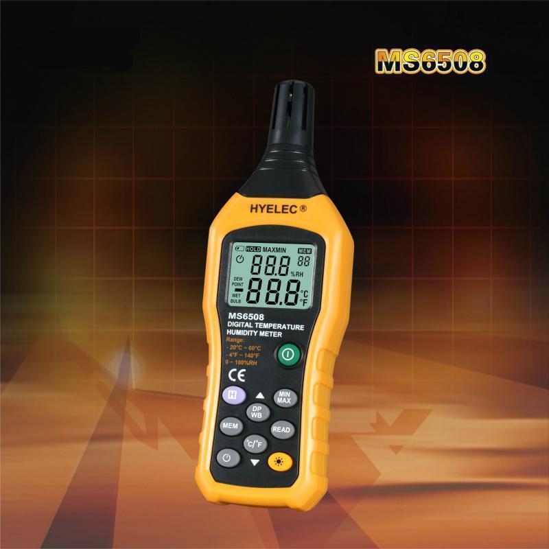 家柏饰(CORATED)仪表MS6508新型温湿度计相对温度湿球温度测量工业级