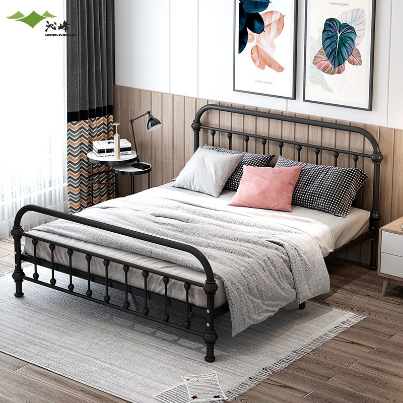 沁峰 北欧铁艺床简约单人床网红ins铁架床学生宿舍公寓租房单人床