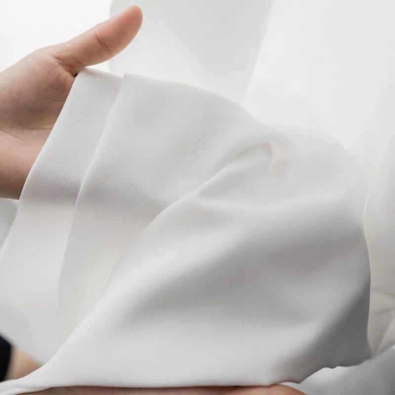 添福运 法式浪漫轻奢遮光窗帘北欧简约现代挂钩窗帘打孔窗帘飘窗客厅帘子遮阳布拼色儿童房奶油风窗帘轻奢卧室挂钩纯色窗帘高清大图