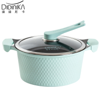迪迪尼卡(Didinika) 麦饭石汤锅蒸锅两用不粘锅电磁炉燃气灶适用家用炖锅24cm