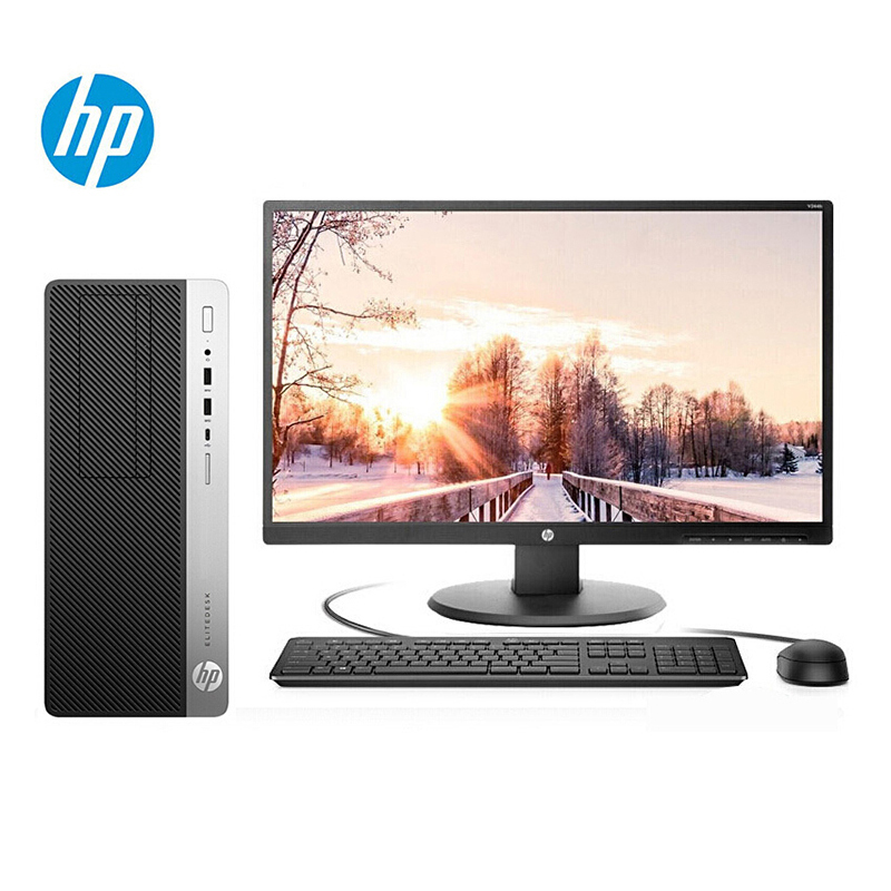 惠普 台式电脑 480 G4 i5-7500 4G 1T+128G 集显 DVD刻录光驱 win10家庭版 21.5英寸