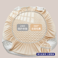 A类牛奶绒夹棉床笠单件加厚珊瑚绒床垫保护套三件套加绒防尘床罩