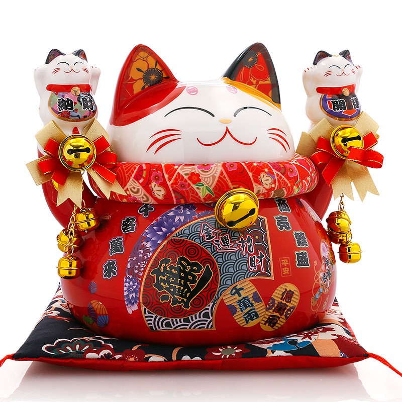 猫摆件开业店铺家居礼品日本发财猫大号储蓄存钱罐 三维工匠 生意兴隆猫高清大图