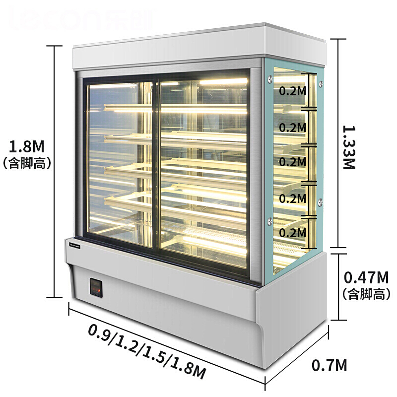 希冷(XILEN)商用蛋糕柜展示柜冷藏立式冷柜陈列柜水果寿司保鲜柜 1.2米落地式