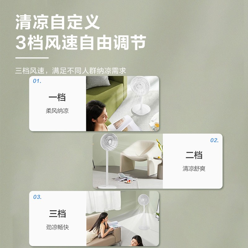 苏泊尔(SUPOR)电风扇家用落地扇立式大风量轻音循环扇带纳米离子群空气净化台地两用换气扇FS101ALD-36高清大图