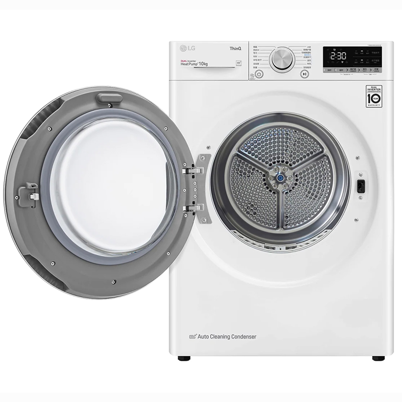 LG RH10V9AV4W 10kg 白色 双变频热泵 除螨 双重过滤网 冷凝器自清洁 专用遥控器 智能app 干衣机高清大图