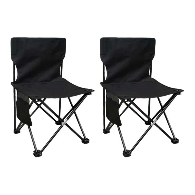 先围 户外折叠凳 39*39*65cm黑色带靠背 个高清大图