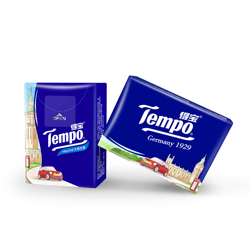 得宝(Tempo) 手帕纸 迷你印花 4层7张*36包(欧式印花图案)