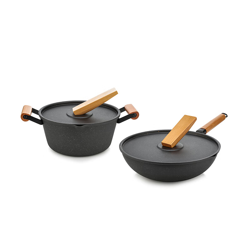 WORLD KITCHEN 精铁不粘锅具四件套 WK-JTBZG-4/KZ 轻油少烟