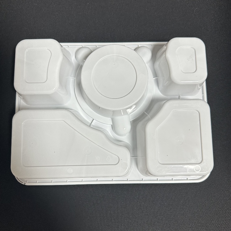 金胜星一次性锁扣五格餐盒 1300ml 100套/箱高清大图