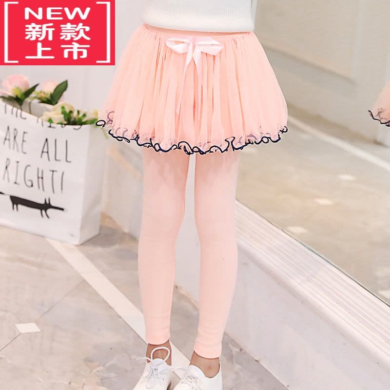 可莉允女童裙裤洋气假两件秋冬加绒打底裤中大儿童外穿保暖靴裤加厚裤子保暖裤图片